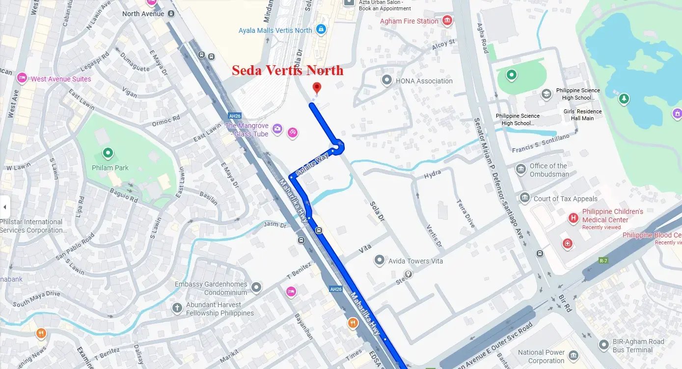 seda vertis north vicinity map northbound
